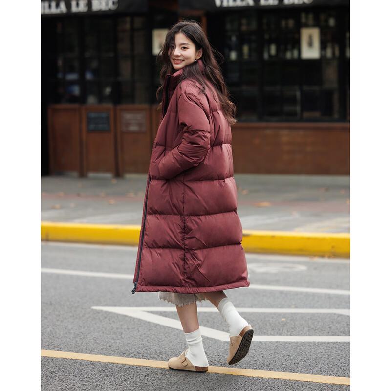 

Demana Women s Stand Collar Long Down Jacket L