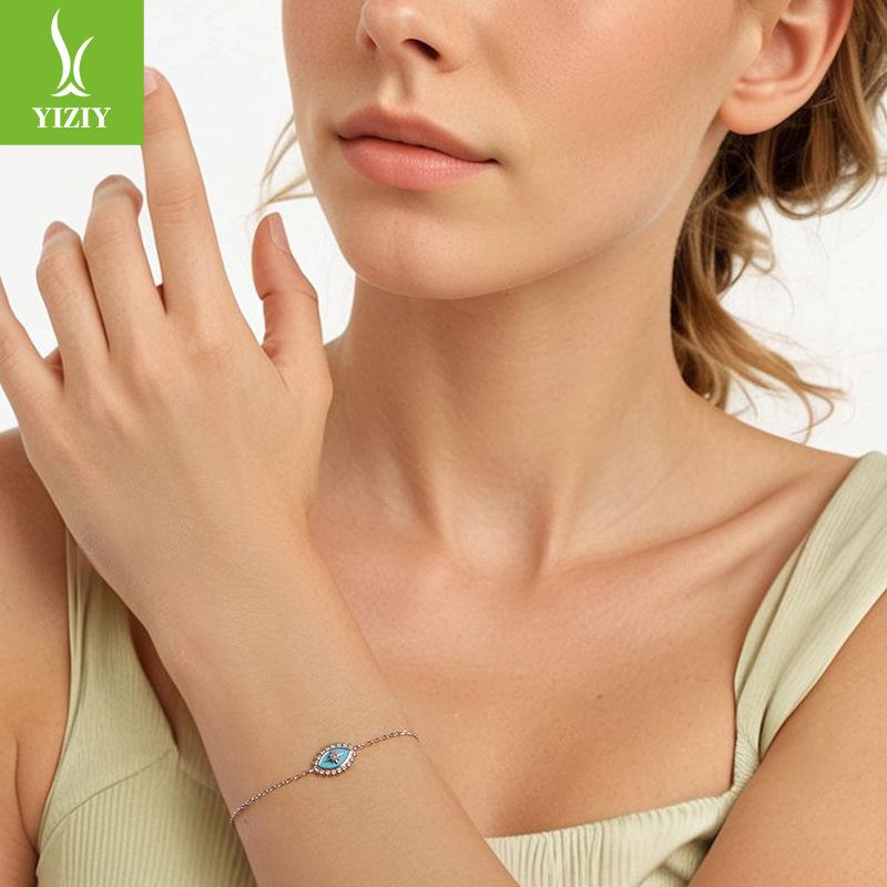 Cross-Border 925 Sterling Silver Mango Devil Eye Bracelet Women, Niche Fashion Jewelry High-End Nis Style