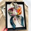 Luxury Print Silk Square Scarf Women Spring Neck Tie Shawl Wraps Female 70Cm Hair Hand Wrist Headkercheif Hijab Bandana