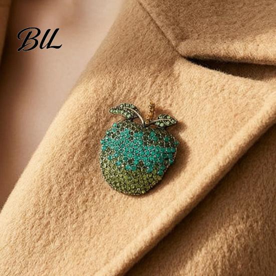 Daily Wear Brooch Rhinstone Fruit Pin for Women, Shape Alloy Lapel Decorative Jewelry Pin, Clothing Accessories Wedding Party Prom