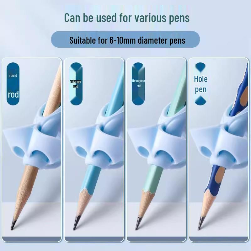 Kindergarten Pencil Grip: Five-Finger Writing Posture Corrector with Anti-Wear Protection for Kids.
