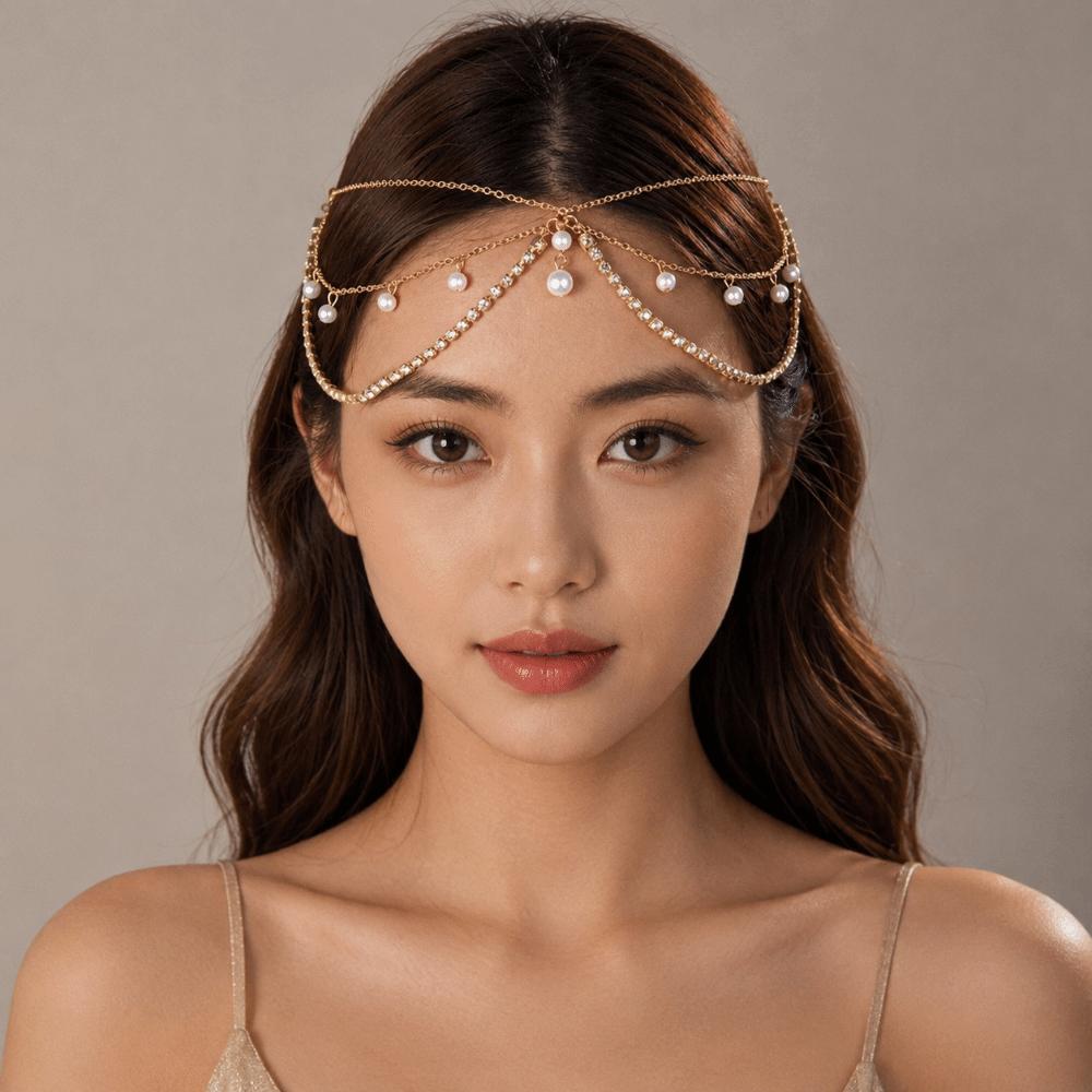 Long Tassels Bohemian Hair Chain Rhinestone Crystal Headband Ornament Women Girls
