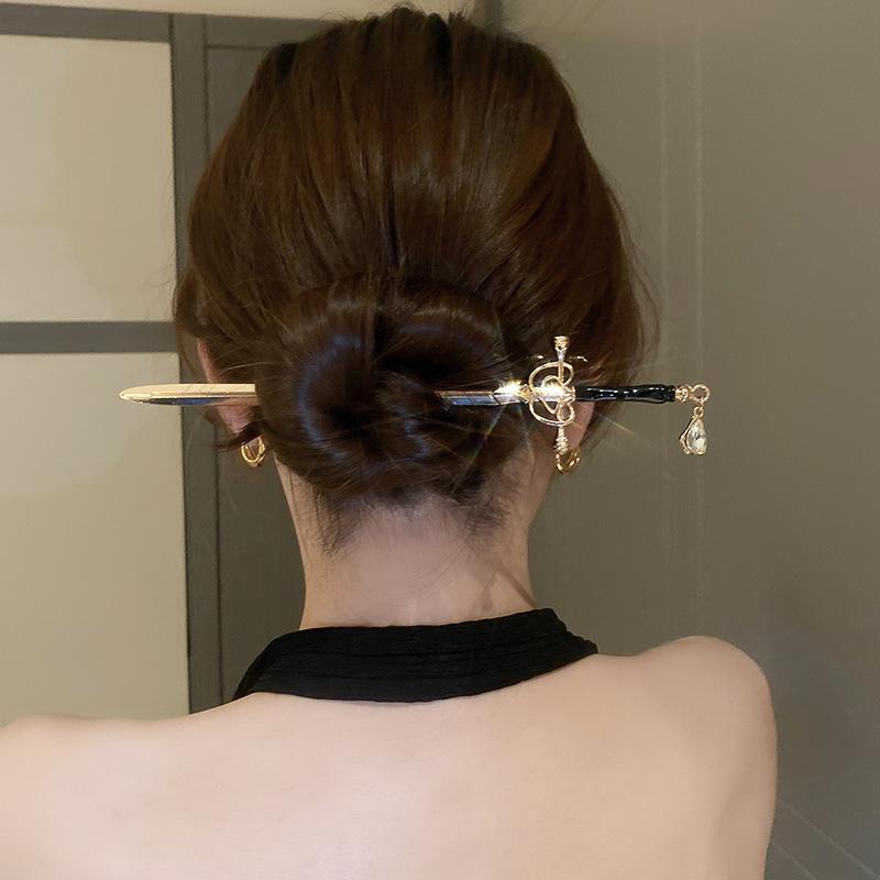 New Chinese Flower Pearl Tassel Hairpin Guochao Fashion Retro Hairpin Hanfu Versatile New Hairpin Hair Accessories Women