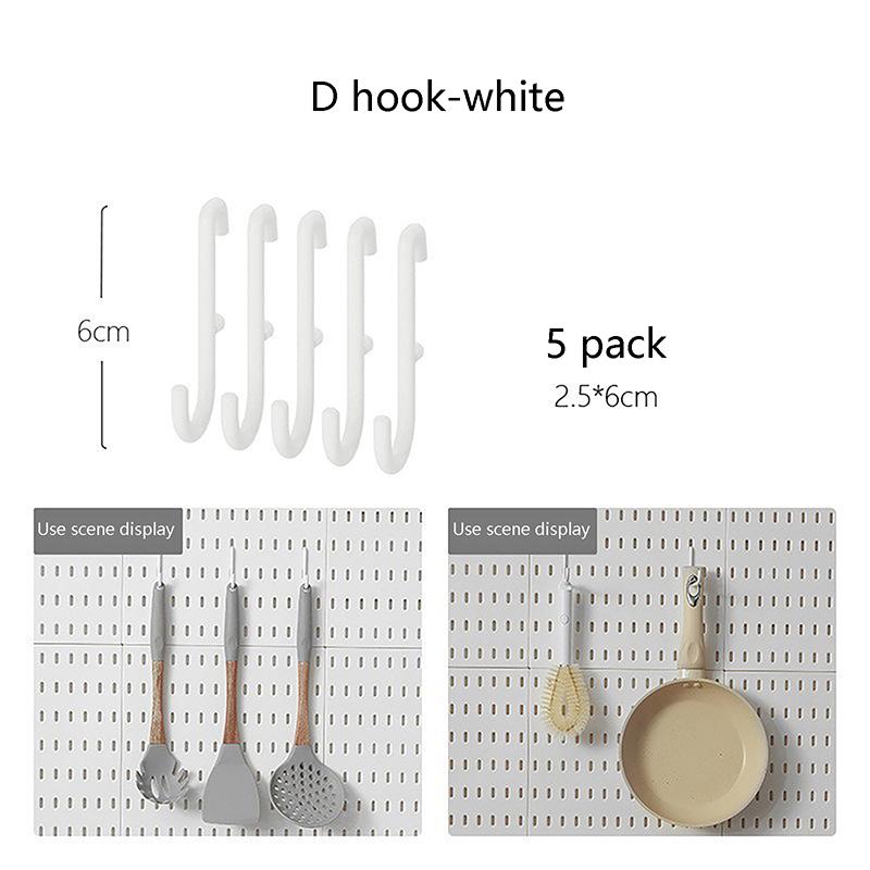 Pegboard Wall Accessories Wall Organizer Mounting Display Diy Pegboard Kit Tool Storage Panel Board Rack Bathroom Kitchen