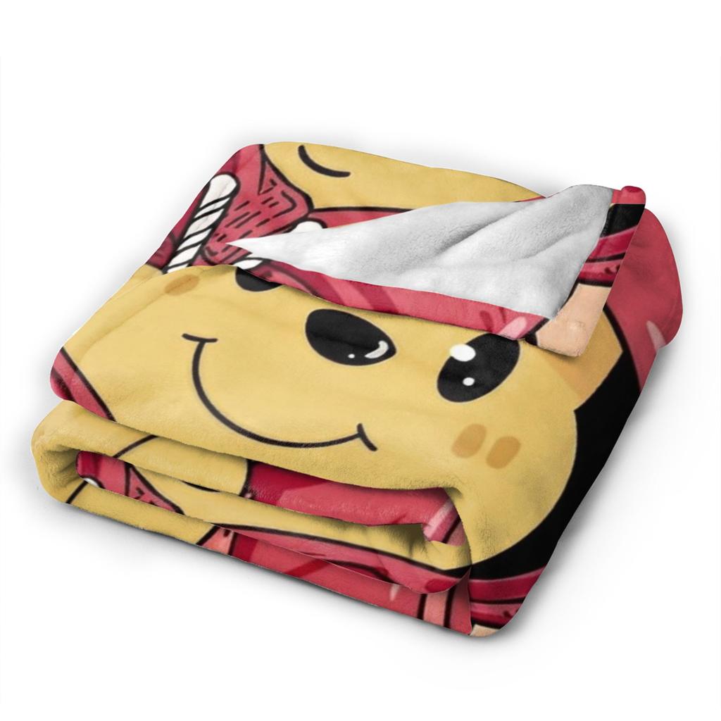Winnie The Pooh Flannel Blankets Cute Cartoon Awesome Throw Blanket for Home 125*100cm Quilt