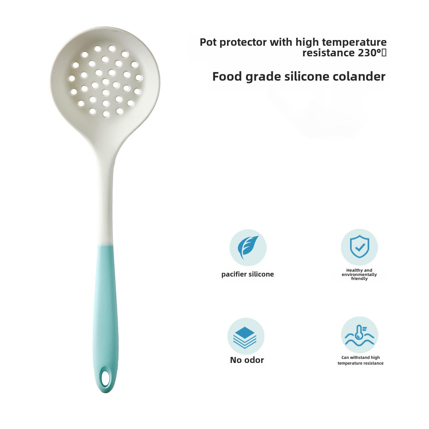 

Набор для приготовления пищи из 4-х предметов из силикона: Лопатка, зажим для еды, ложка для супа, антипригарное покрытие. Идеально подходит для бытовой кухонной утвари.