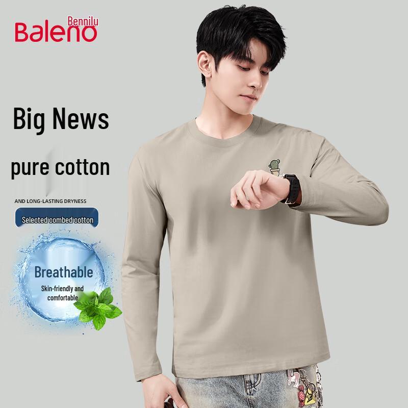 Baleno Men's Pure Cotton Long Sleeve T-Shirt