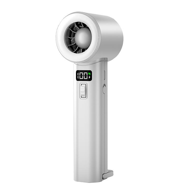 

199-Speed USB Handheld Fan with Digital Display: Powerful Wind, Long Battery Life, Portable for Outdoor Use. 3000mAh Cross-border Version белый