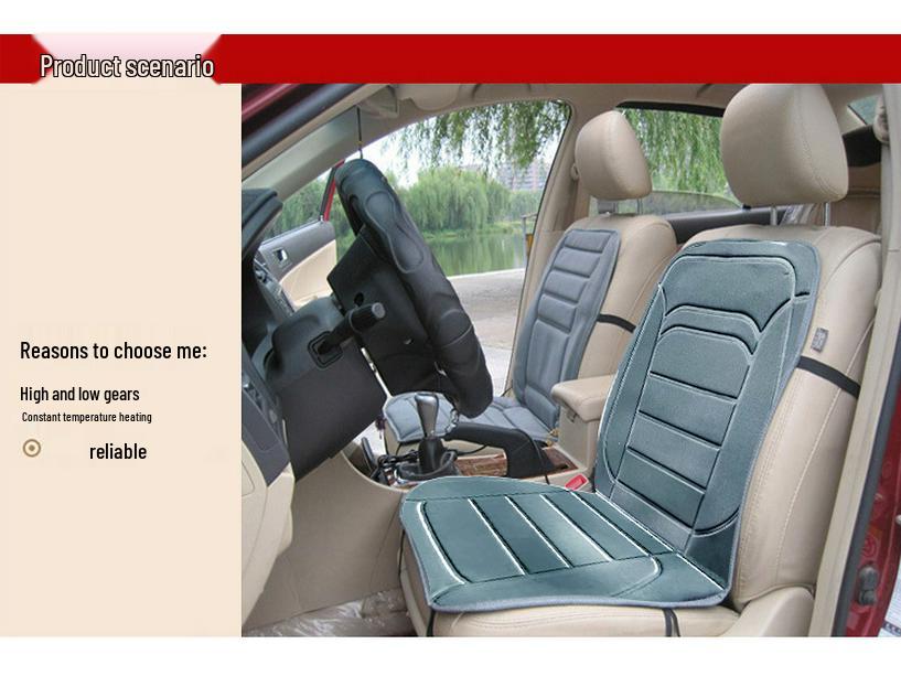 12V Car Electric Heated Seat Cushion - Winter Warm Pad for Car Interior
