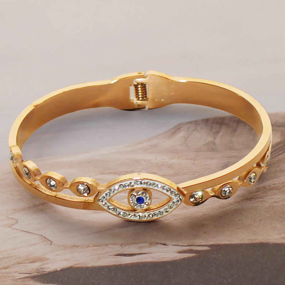 New fashion versatile titanium steel non-fading bracelet personality trend devil s eye diamond bracelet hand jewelry
