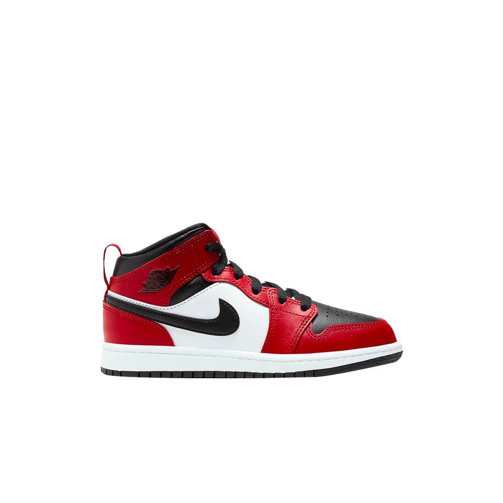 (ps) Jordan 1 Mid Chicago Black Toe