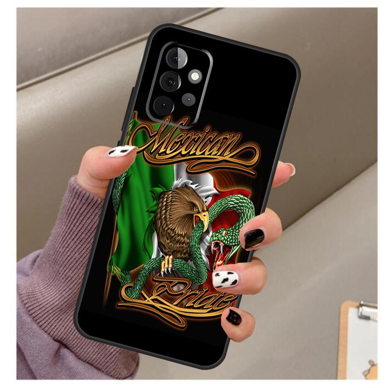Mexican Pride Eagle Flag Case For Samsung Galaxy A34 A54 A14 A06 A16 A26 A36 A56 A12 A32 A52 A13 A33 A53 A15 A35 A55