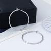 Thickened Electroplated Minimalist Hoop Earrings Round Face Women Korean Style Fashion Jewelry