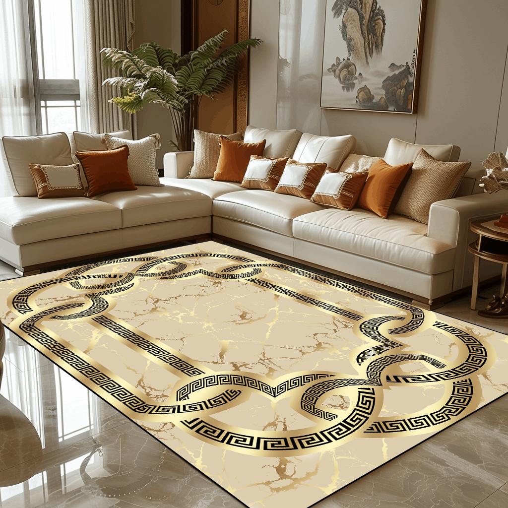 Wohnzimmerdekoration Luxusteppiche Zuhause Abstrakt Marmor Teppich Salon Sofa Stuhl Bereich Teppiche Raum Türbereich Korridor Fußmatte