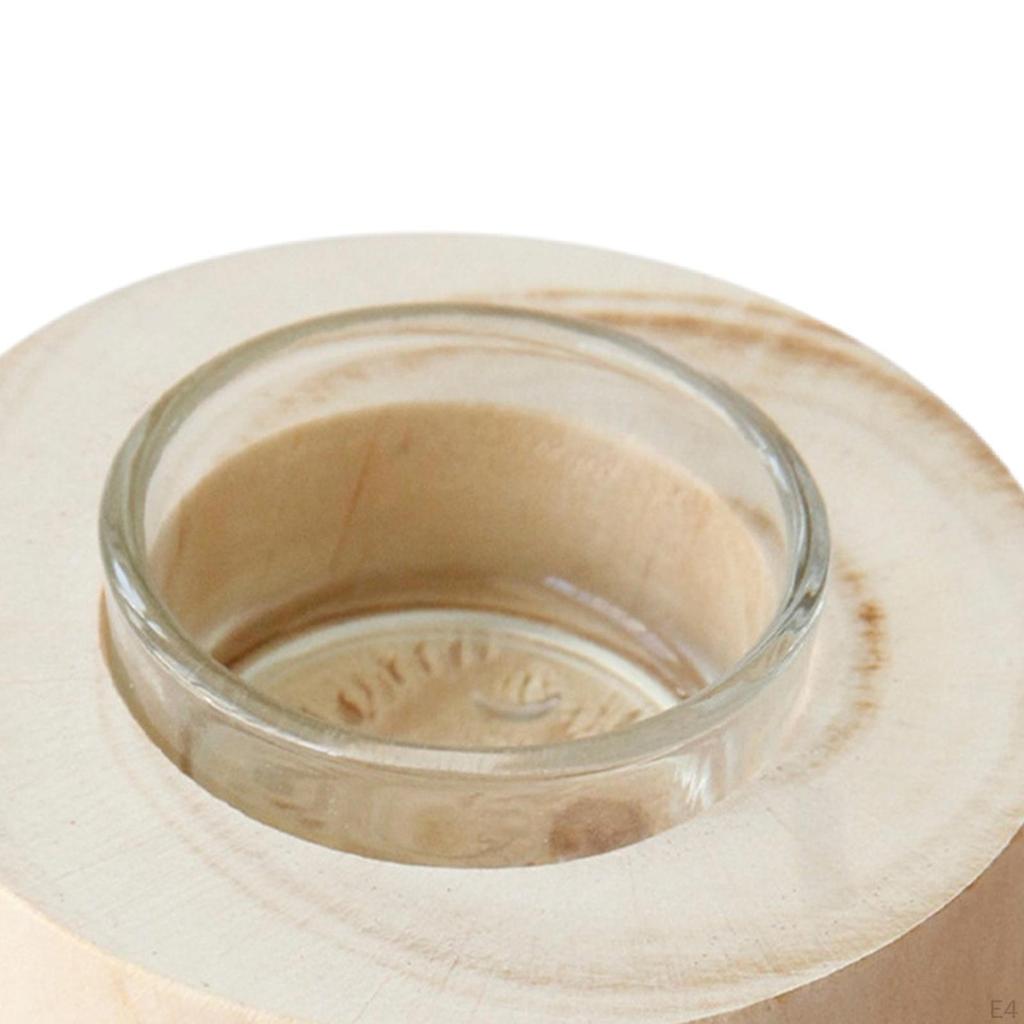 Kerzenhalter aus Holz Teelichthalter für rustikale Hochzeit, Party, Geburtstag, Feiertag