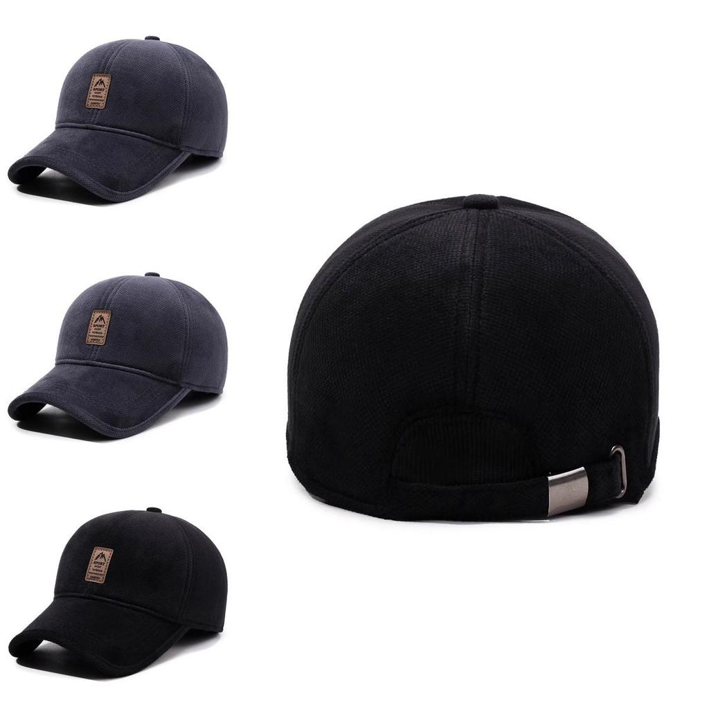 Trendy Baseball Cap For Men With Faux Wool Lining Windproof And Warm For Autumn Winter