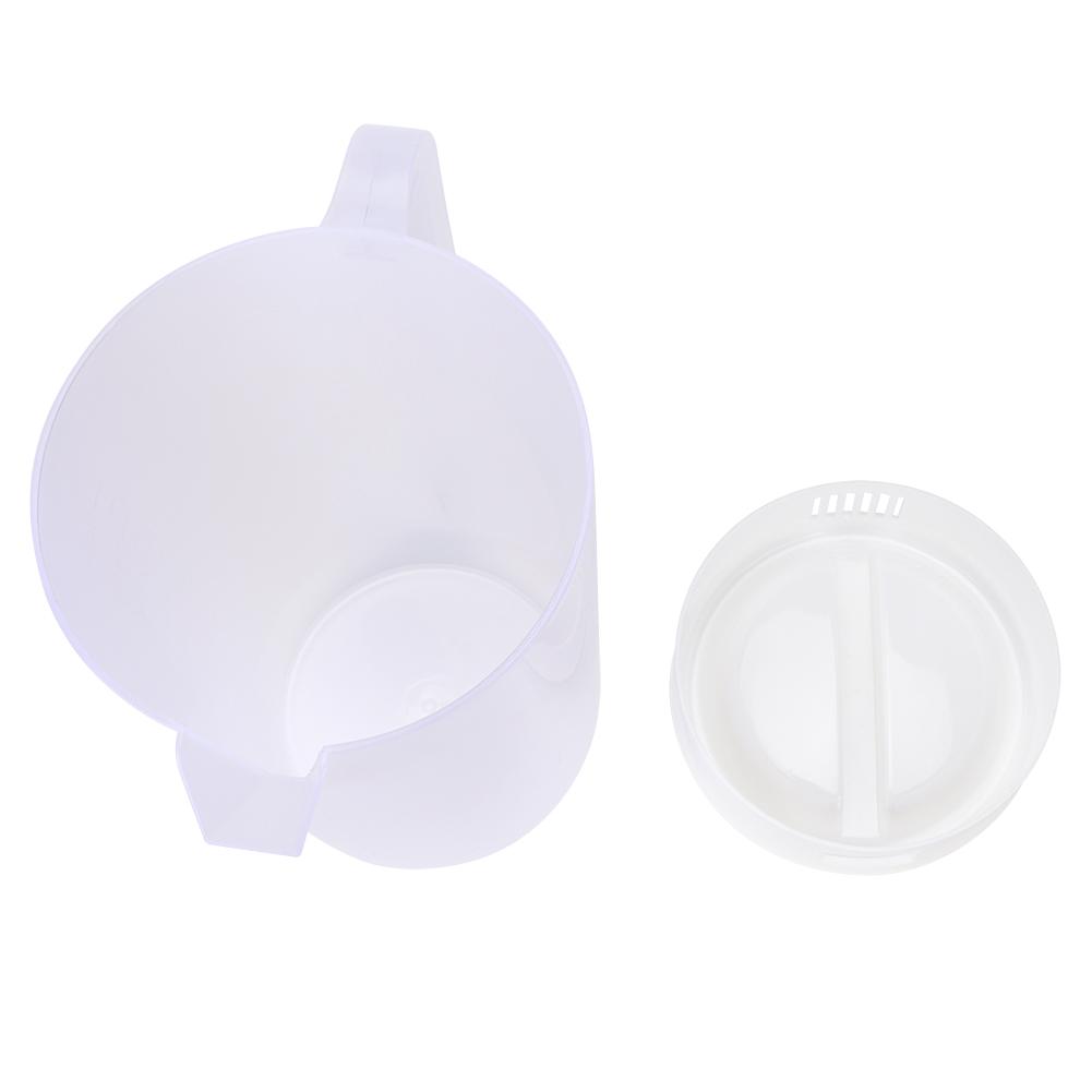 4000ml Large Capacity Non Toxic Plastic Cold Kettle Water Bottle (Transparent White Cover)