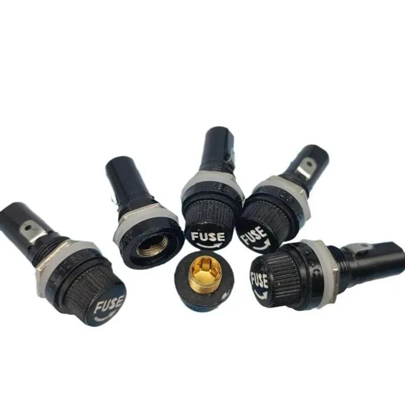 New 5 Pieces 5x20mm Electrical Screw Cap Panel Mounted Fuse Holders 125V/15A 250V/10A