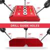 30 45 90 Degree Angle Drill Guide Jig for Angled Holes Straight Holes 4 Size Drill Guide Block for Cable Railing Lag
