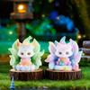New Oriental Poetic Painting Flocked Nine Tailed Fox Blind Box Collectible Anime Figure Creative Desktop Ornament Holiday Gift