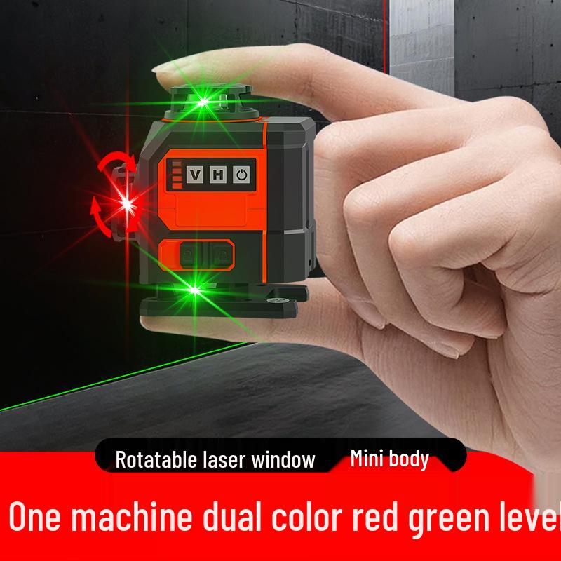 Hansheng Dual Color 12-Line Precision Laser Level for Outdoor Bricklaying and Tiling