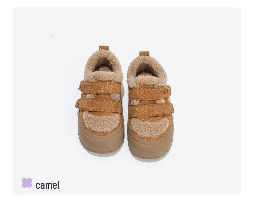 Children's Cozy Furry Cotton Shoes for Autumn/Winter 2025 - Soft Sole Velvet Outdoor Casual Footwear for Girls