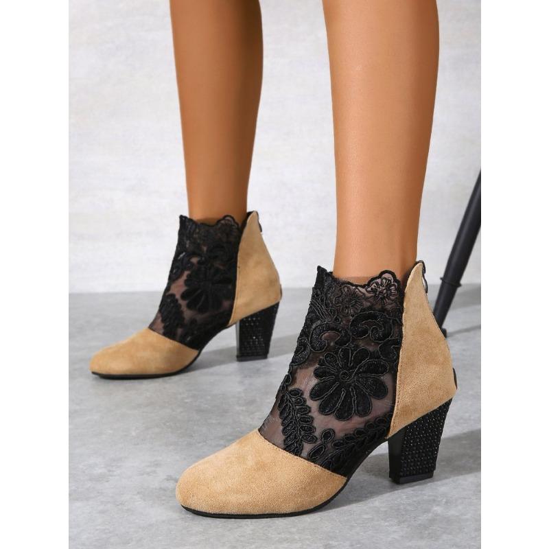 

Women s Plus Size Lace-Up Round Toe High Heel Sandals, Back Zipper Breathable Summer Shoes 43