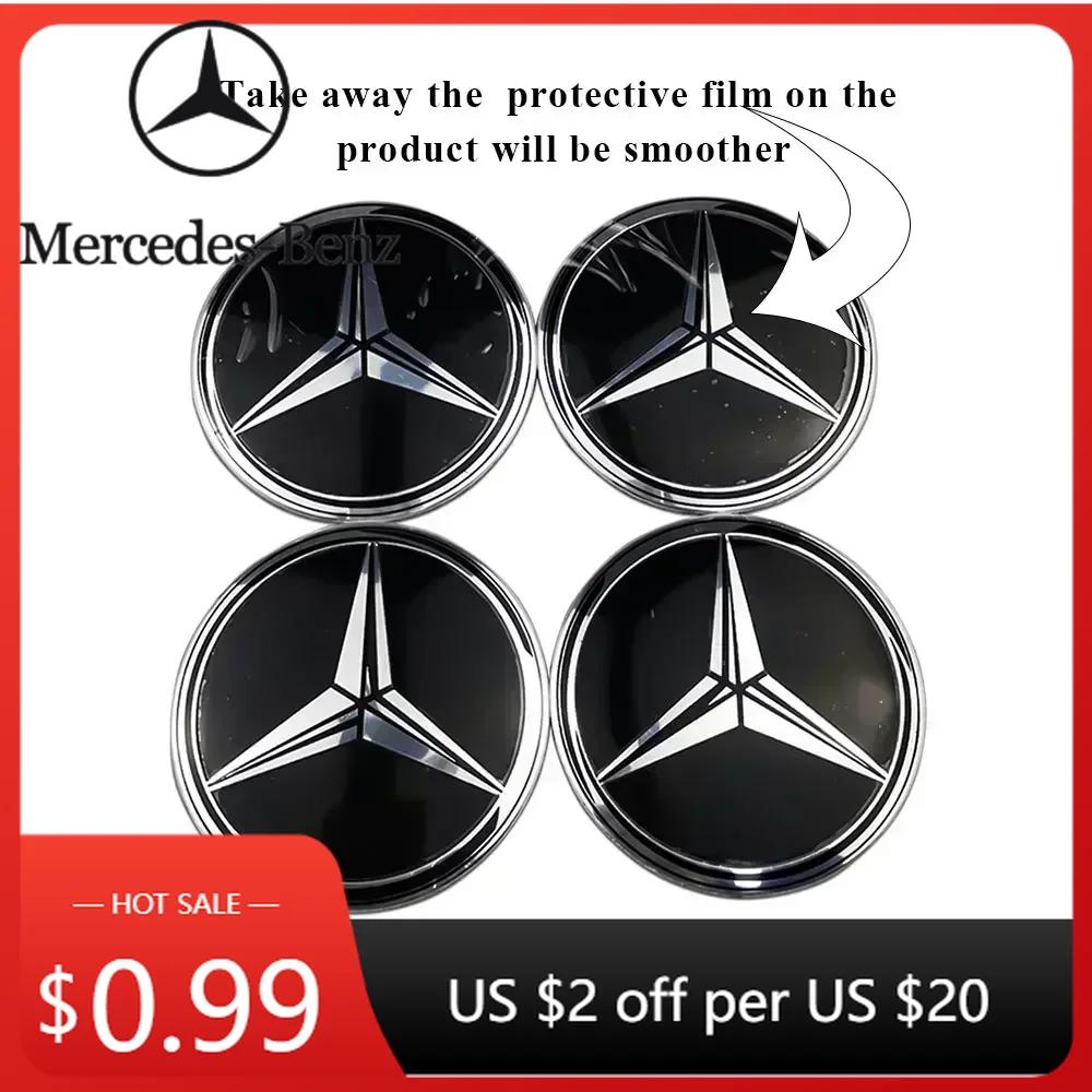 Hot Car Sticker 56mm Car Wheel Center Hub Emblem Sticker for Mercedes Benz W203 W204 W205 W209 W210 W211 W212 W176 W166 W163 W22