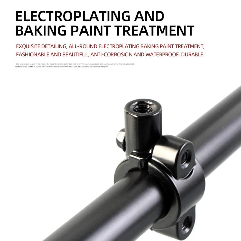 2PCS Black Silver Motorcycle Handlebar Mirror Mount Clamp Rear View Mirror Holder Bracket 22mm 10mm 8mm 10mm 25mm For Harley