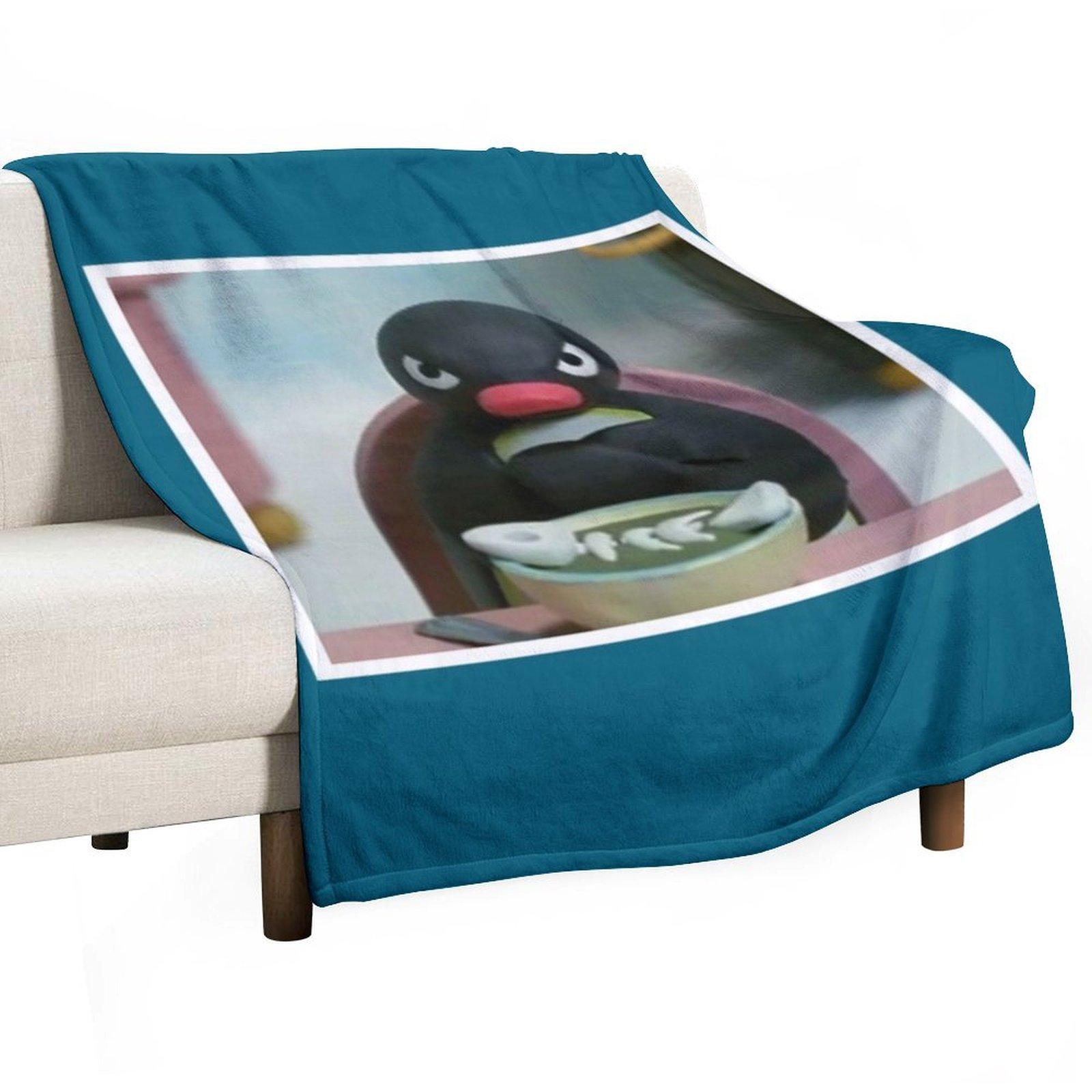 Пингвин Пингу Злой - Нут Нут Плед Термальный Плюшевый Декоративный Для Диванов Кроватей 30x40in