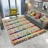 3D Guitar Chords Theory Chart Music Carpet Rug for Bedroom Living Room Home Sofa Decoration,Children Game Large Decor Floor Mat