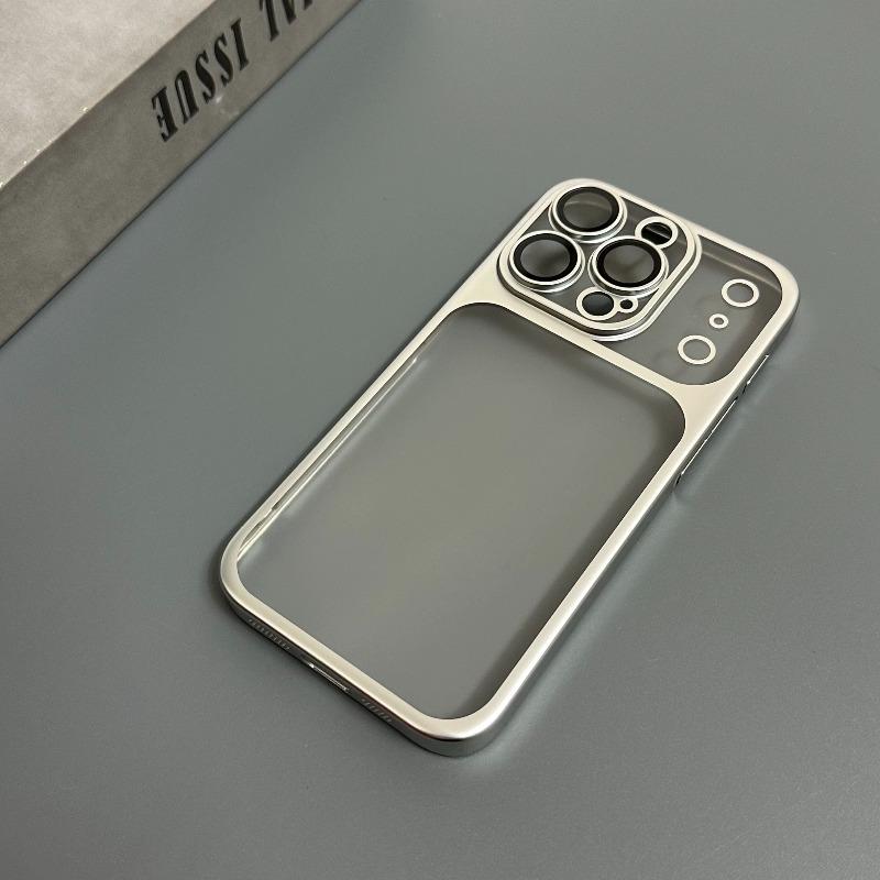 Luxury Plating Matte Ultra Slim Case for iPhone17 Pro Max Air 16 15 14 13 12 Camera Lens Film Protector Frosted Shockproof Case
