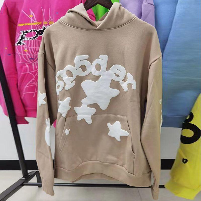 Premium Sp5der Hoodie Mens Oversized Streetwear Sweatshirt With 3D Pouch Pocket Winter Casual Long Sleeve