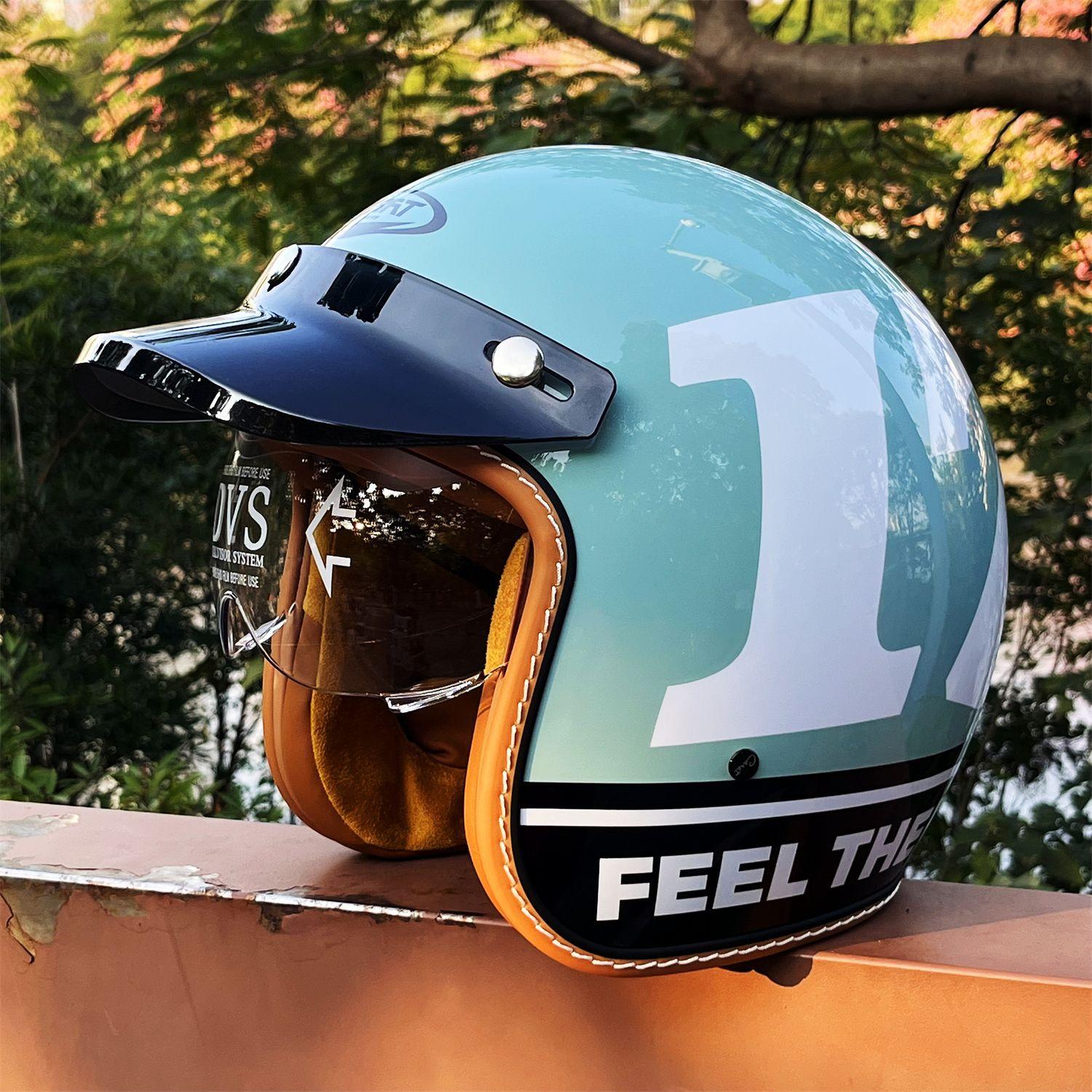 

Ретро шлем 3/4 мотоциклетный шлем для электромобиля со встроенными линзами, для езды на скорости ветра XL