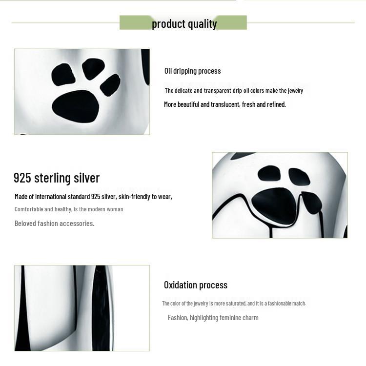 Yinziyun Animal Series Sterling Silver S925 Silicone Spacer Bracelet DIY Accessory (SCC594)