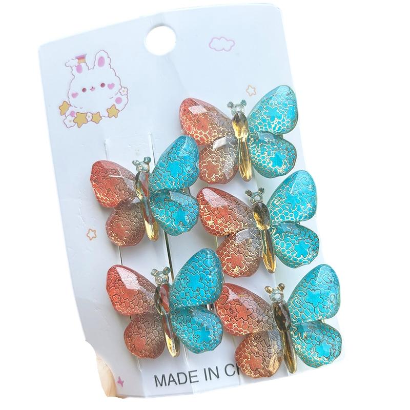 5PCS Sweet Stereoscopic Gradient Cute Baby Hairpins Kids Hair Clips Children Headwear Princess Barrette Girls Accessories