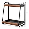 Double-Layer Seasoning Stand Solid Wood Kitchen Organizer Condiment Storage  Home Rack