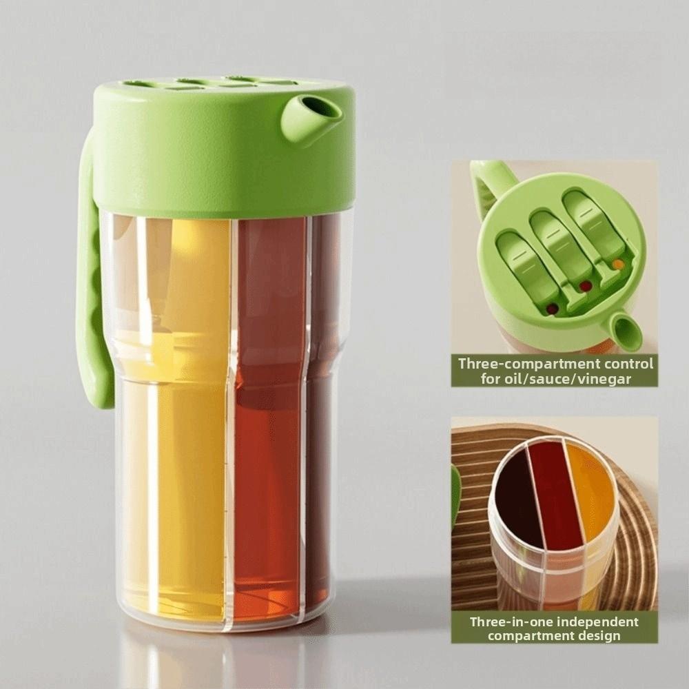 Food Grade 3 In 1 Oil Dispenser Detachable Cooking Oil Pot Durable Vinegar Bottle  Air Fryer