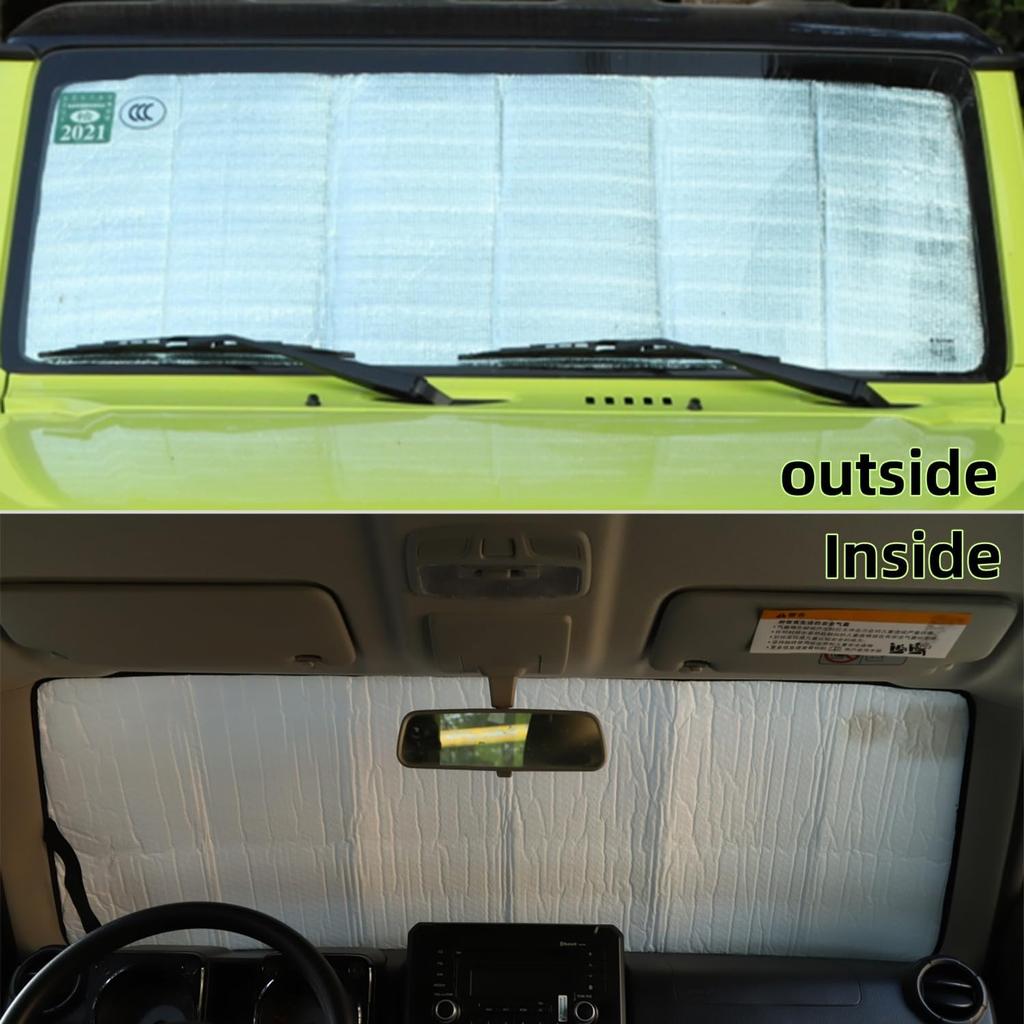 Thicken Windshield Sunshade for Suzuki Jimny JB64 JB74W 2019 2020 2021 2022 2023 2024 2025 UV Reflecting Foldable Front Windshield Sun Shade