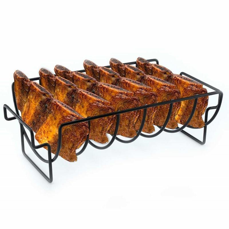 Nepřilnavý rošt na žebra Stojan na grilování Žebra a pečeně Nerezová ocel Grilování BBQ Kuře Hovězí
