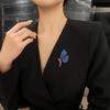 Damen Brosche Funkelnder Strassstein Eingelegt Schmetterlingsform Anti-Exposition Schnalle Anzüge Hemden Pullover Taschen Abzeichen Outfit Zubehör