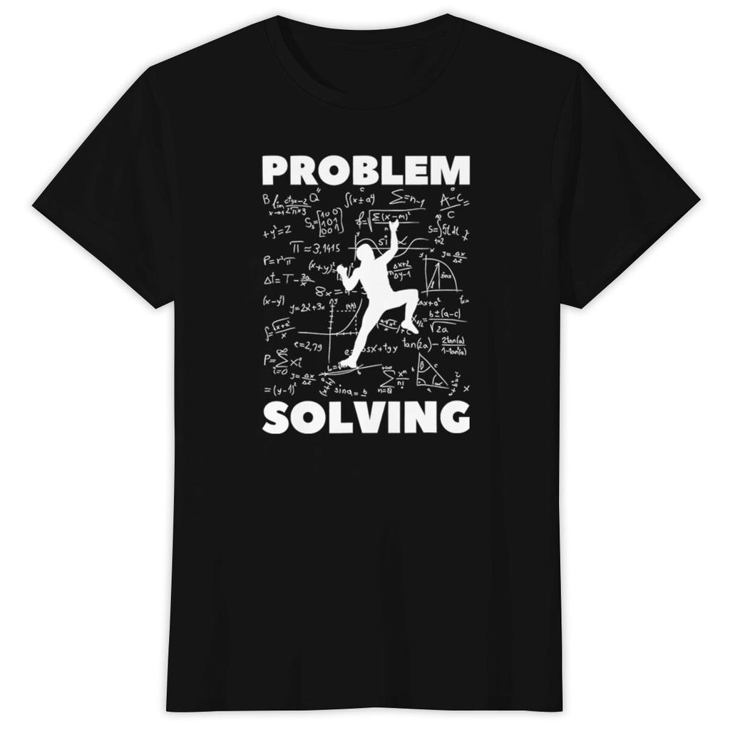 Problem Solving Math Tshirts for Unisex Unisex Funny Climbing Math Graphic T Shirts Sport Climber Short Sleeve Tee Tops