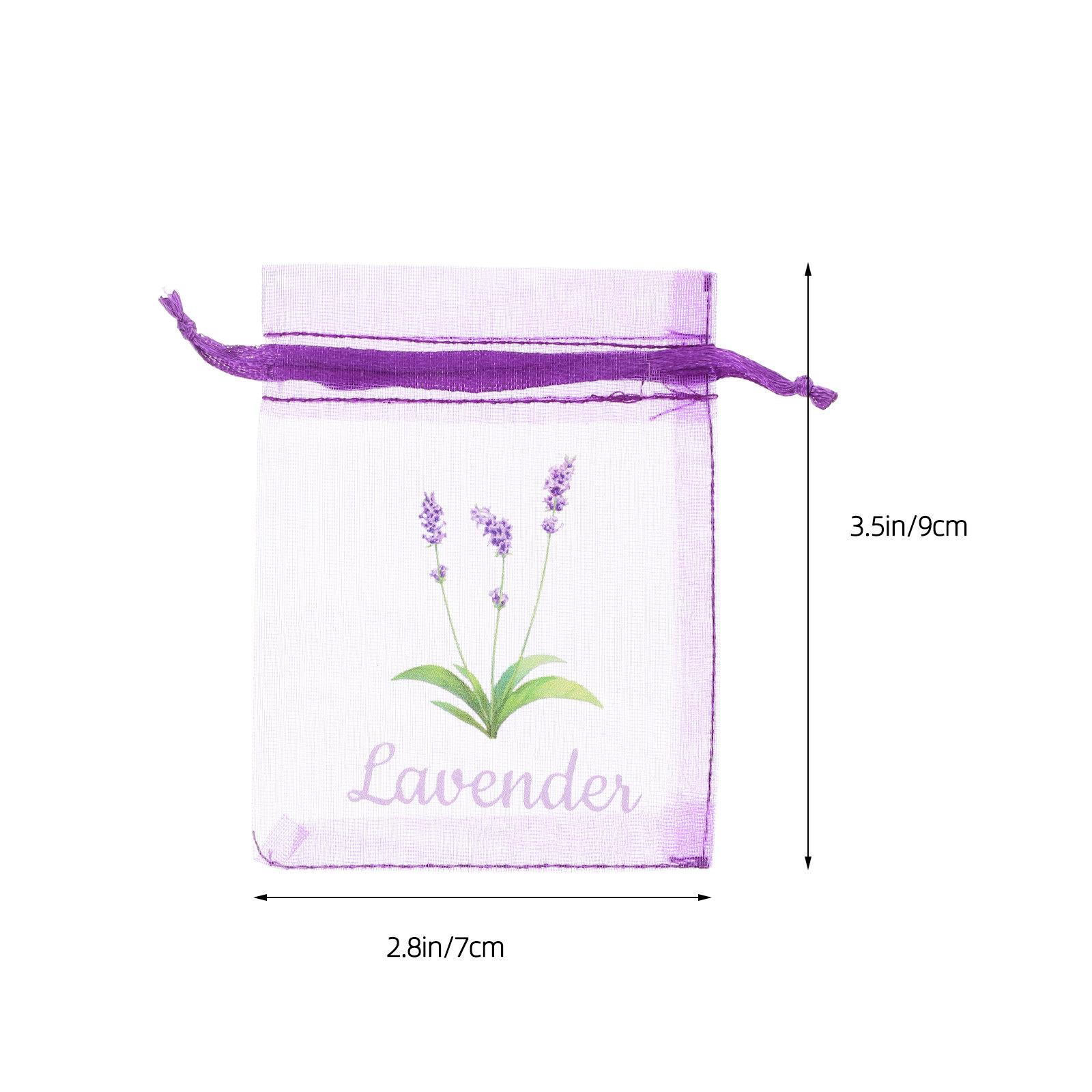 20Pcs Lavender Sachet Bags Empty Drawstring Gauze Pouches for Dried Flowers Herbs Spices Jewelry Organizing Closets Drawers фиолетовый