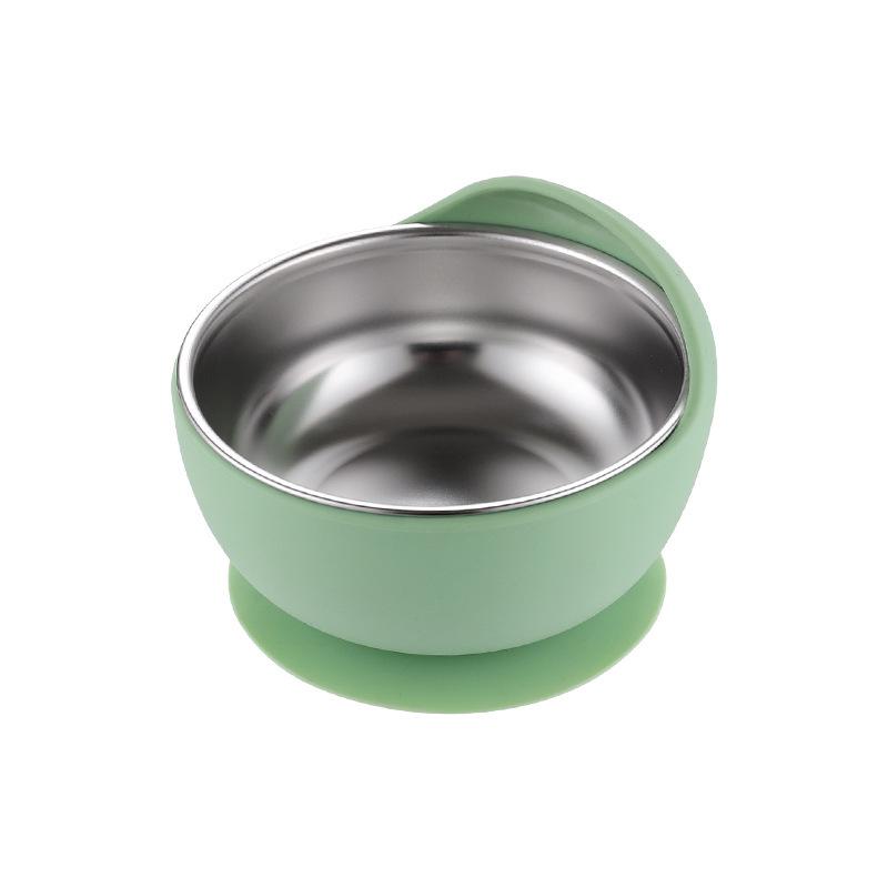 Silicone Snail Baby Bowl: Stainless Steel, Suction Cup, Anti-Fall Training Bowl for Toddlers