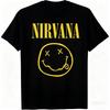 New Nirvana Rock Band Men's Cotton T-shirt Hip-hop Style Men's and Women's Oversized Y2K Tee Casual Loose Outdoor Street