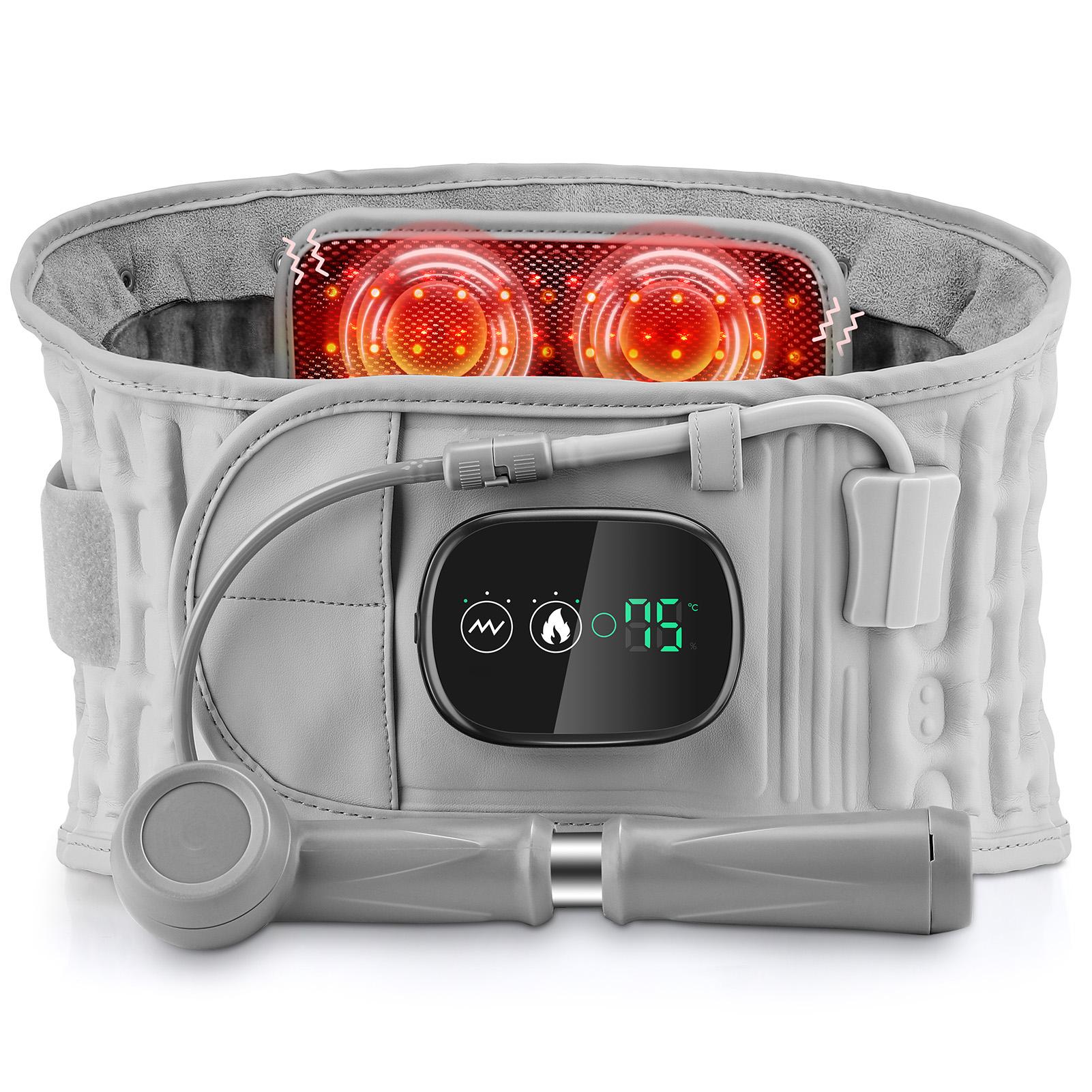 

Надувной пояс для защиты талии, электрический нагревательный элемент, снятие усталости, поддержка поясницы, устройство для массажа для расслабления мышц серый