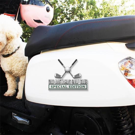 Golf Club Car Emblem Badge, Metal Golf Logo Sticker for Vehicle, Chrome Finish Auto Decal for SUV Truck, Gift for Golf Lovers