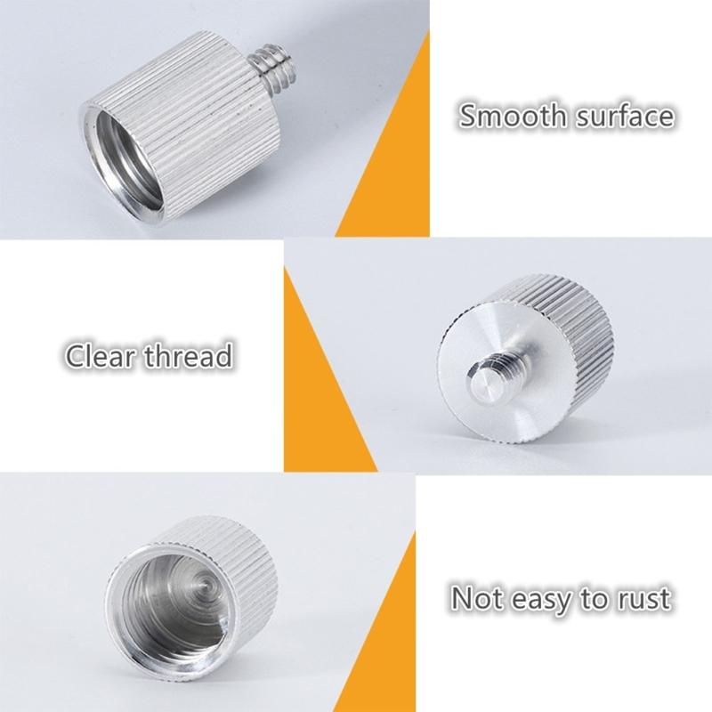 5/8-Inch Female to 1/4-Inch Male Mic Screw Adapter Smooth Surface for Mic Microphone Stand Tripod Stand