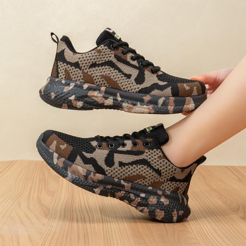 

Women s Walking Breathable Running Sneakers Lightweight Non Slip Comfortable Sports Female Shoes Fashion Casual Trainers 44 камуфляж зелений колір