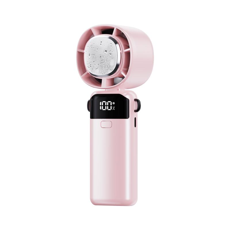 2026 Foldable Air Cooling Rechargeable Fan 3600mAh Portable Mini Handheld Fan 100-Speed Turbo Ice Cooling Fan for Outdoor Travel